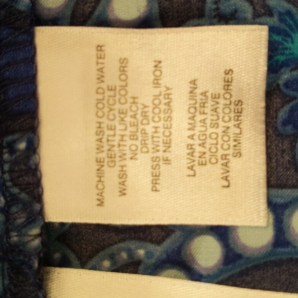 Jones NY Signature Stretch Floral Open Sleeve Oversized Top M Blue Purple - Picture 9 of 14